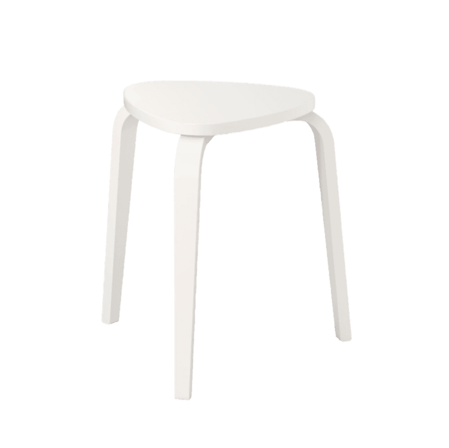 Табурет из фанеры, белый