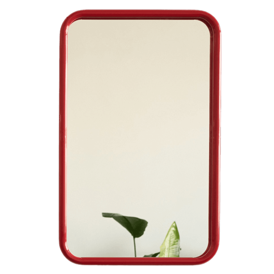 Зеркало на металлической раме 50х80 см, красное