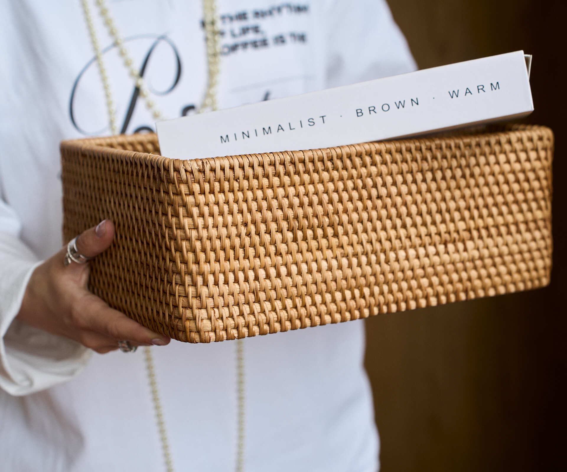 Короб из ротанга, M: 33х23х14 см