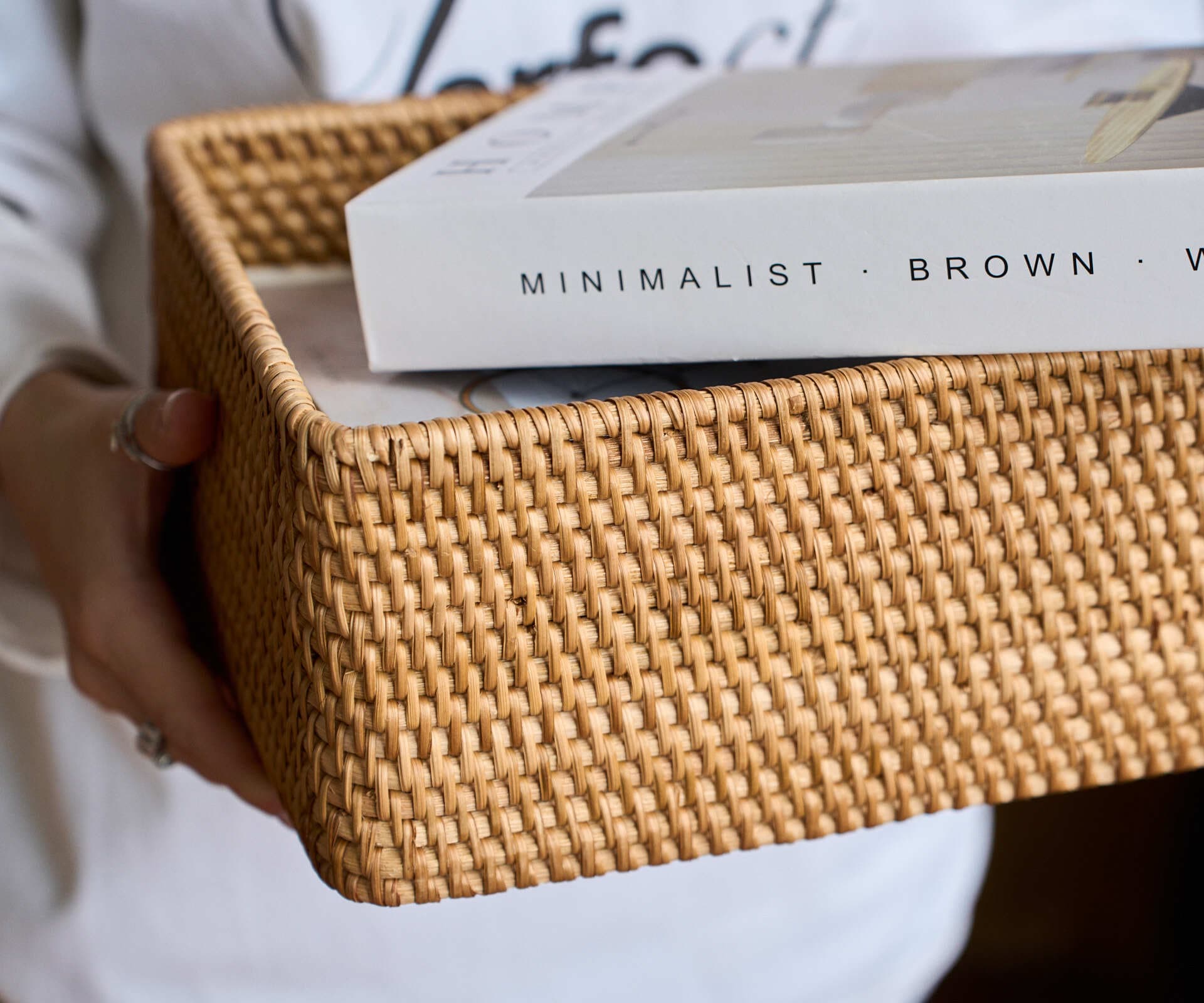 Короб из ротанга, M: 33х23х14 см