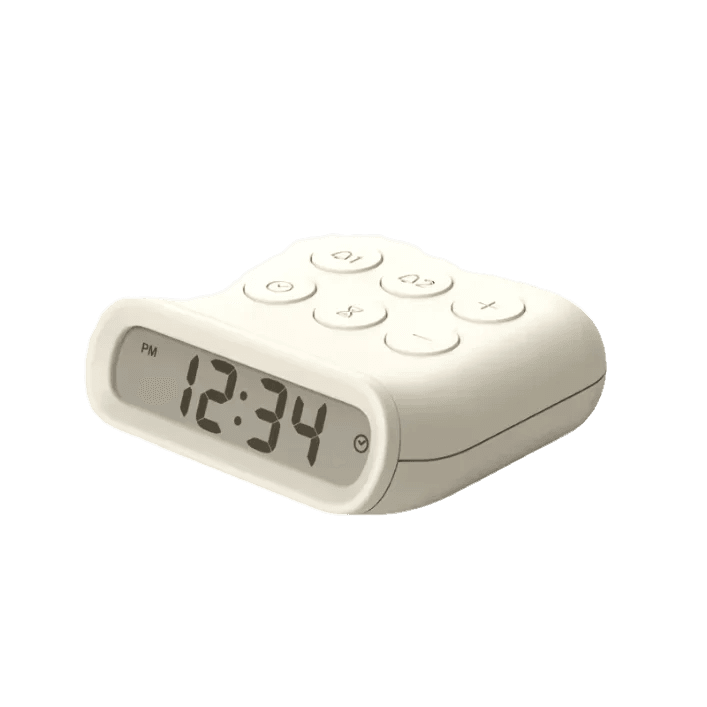 Настольные часы-будильник MUID, белые