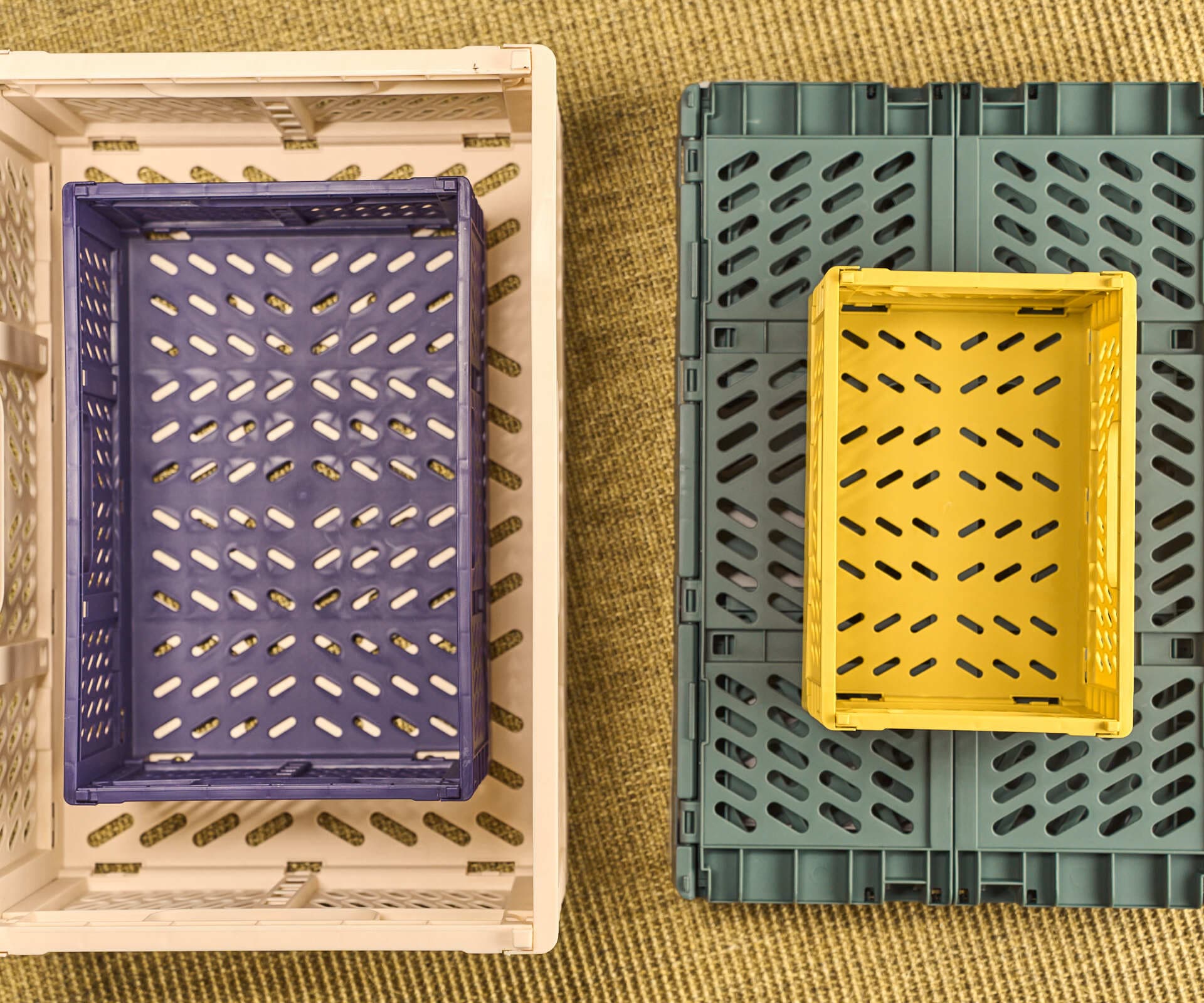 Ящик складной, желтый